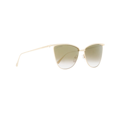 Tom Ford Gold Cat-Eye Metal Full Rim Sunglasses TF684-Y22