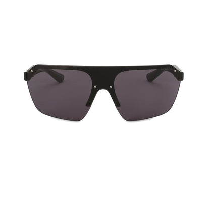 Tom Ford Black Irregular Acetate Half Rim Sunglasses TF797-Y22