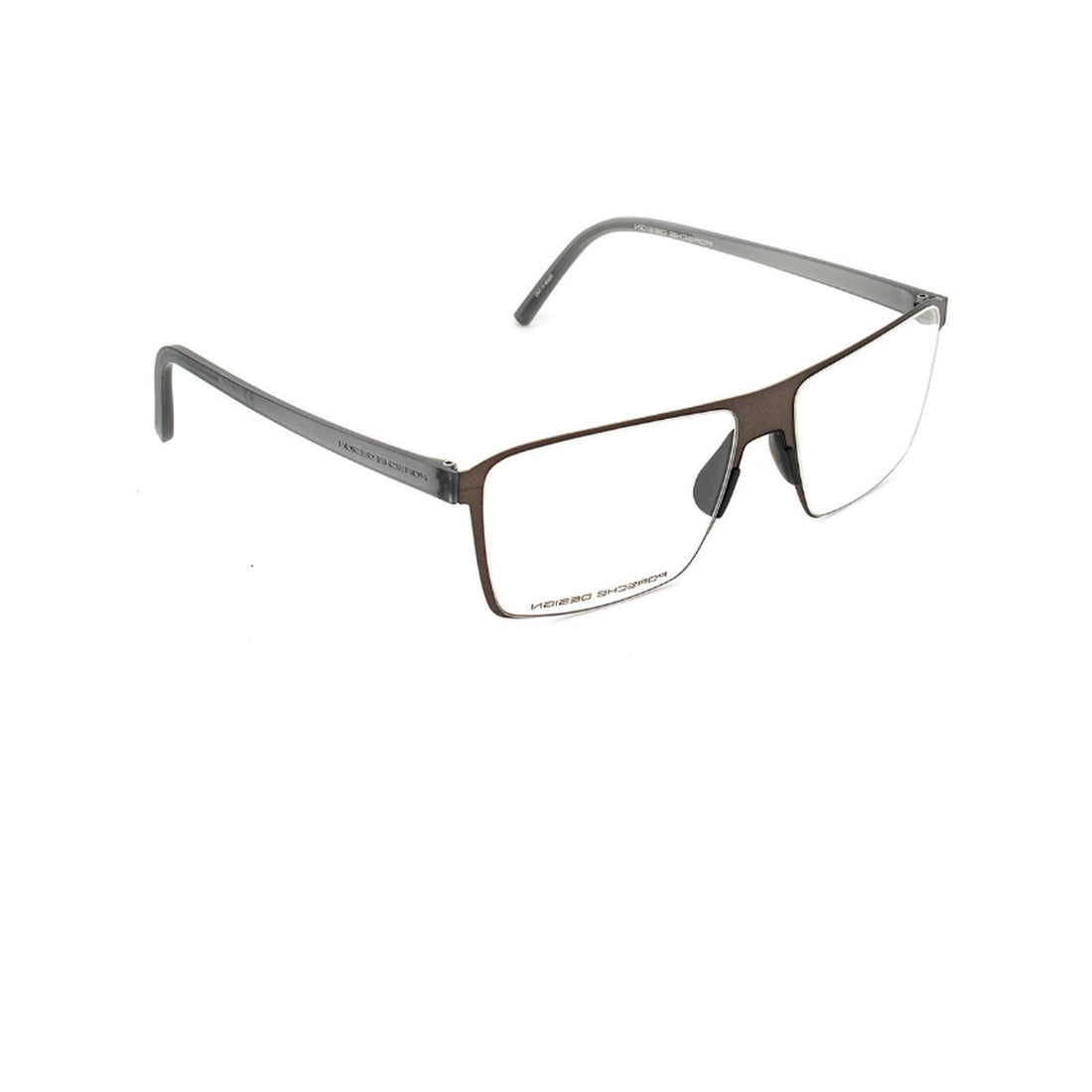 Porsche Design Brown Square Metal Full Rim Eyeglasses P8309-Y22