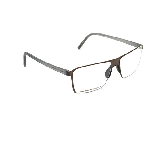 Porsche Design Brown Square Metal Full Rim Eyeglasses P8309-Y22