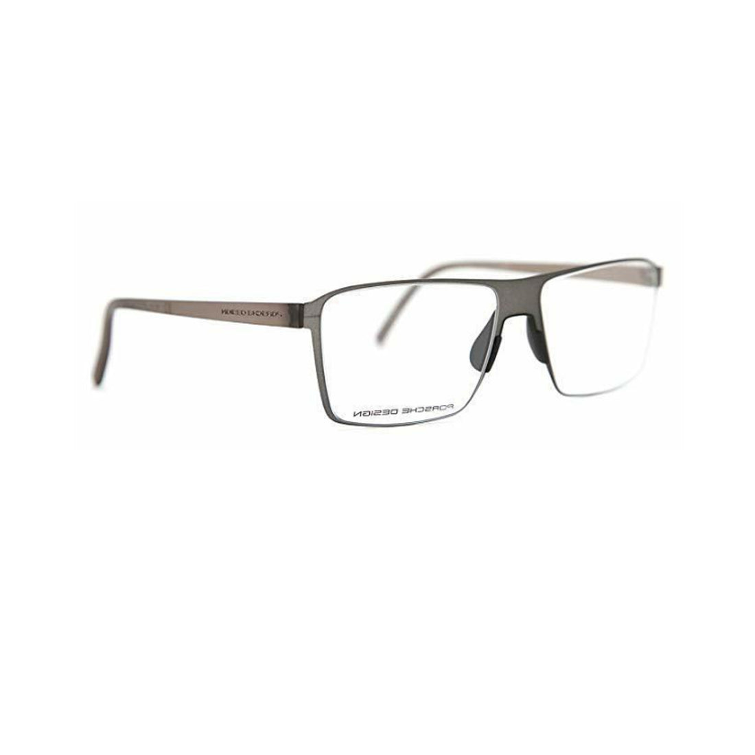 Porsche Design Gray Square Metal Full Rim Eyeglasses P8309-Y22