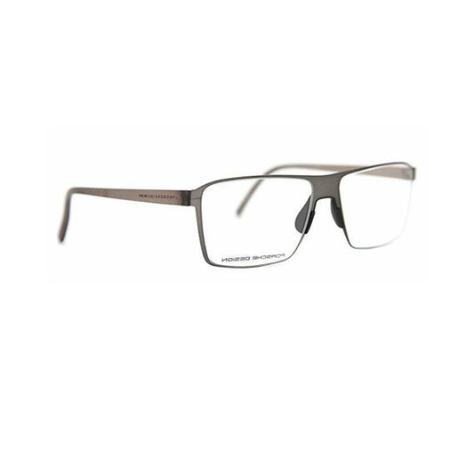 Porsche Design Grey Square Metal Full Rim Eyeglasses P8309-Y22