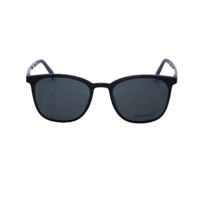 Monaco Blue Square Acetate Full Rim 2-in-1 Eyeglasses/Sunglasses