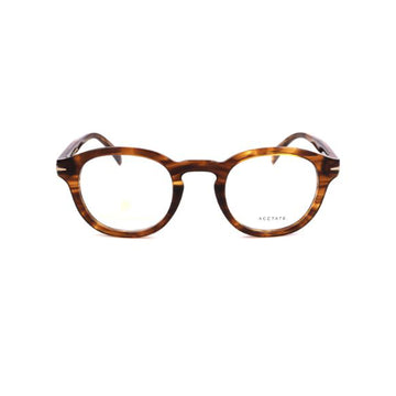 David Beckham Brown Round Acetate Eyeglasses DB7017-Y23