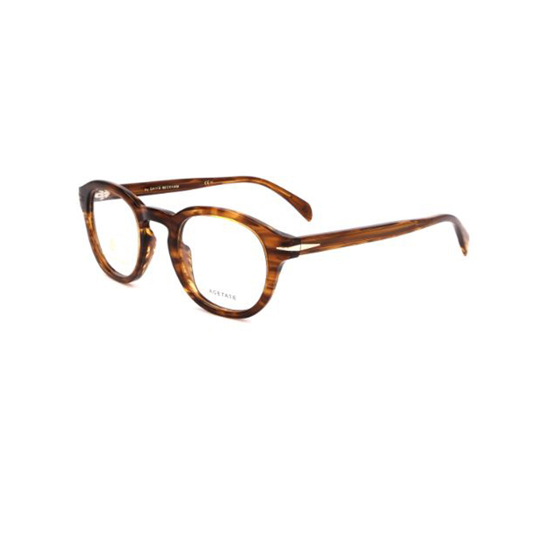 David Beckham Brown Round Acetate Eyeglasses DB7017-Y23