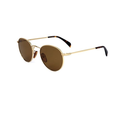David Beckham Gold Round Metal Sunglasses DB1005/S-Y23