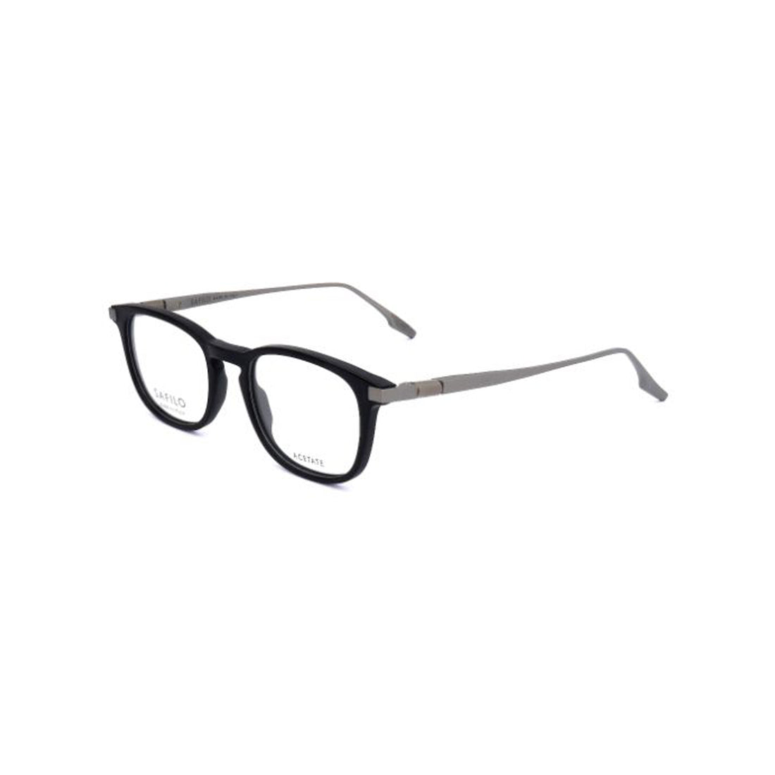 Safilo Calibro Gray Square Acetate Full Rim Eyeglasses