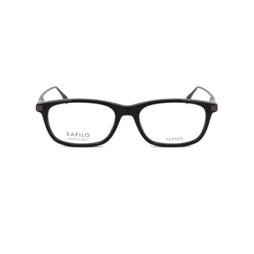 Safilo Calibro Black Rectangle Acetate Full Rim Eyeglasses