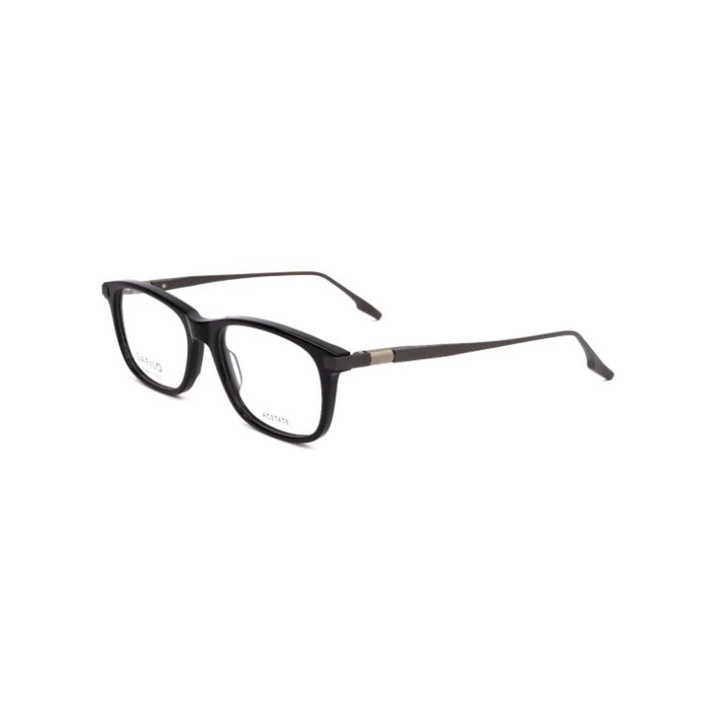 Safilo Calibro Black Rectangle Acetate Full Rim Eyeglasses