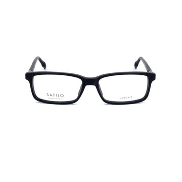 Safilo Lastra Black Rectangle Acetate Full Rim Eyeglasses