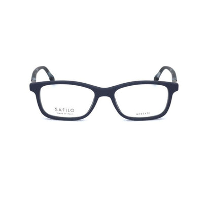 Safilo Lastra Blue Rectangle Acetate Full Rim Eyeglasses