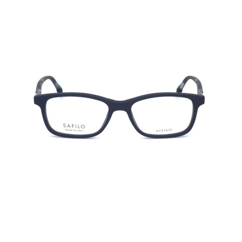 Safilo Lastra Blue Rectangle Acetate Full Rim Eyeglasses (Gamer Edition)