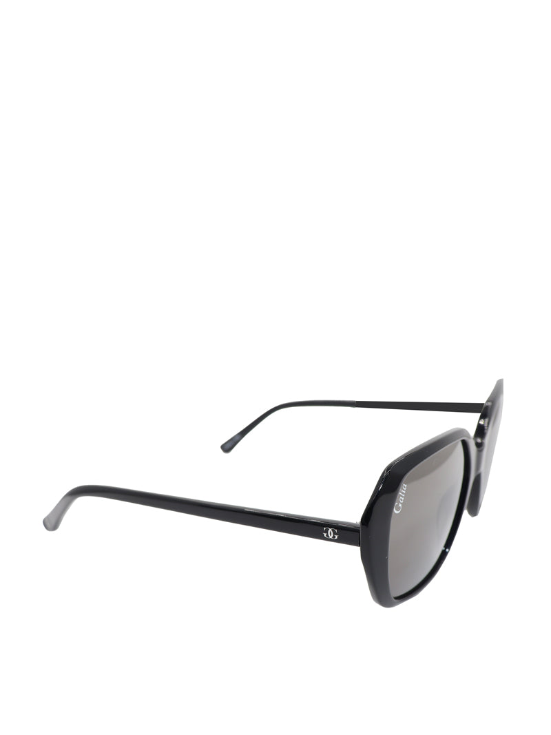 Galia Black Cat-eye Acetate Full Rim Sunglasses