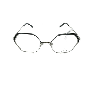 Galia Silver Irregular Metal Full Rim Eyeglasses