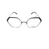 Galia Silver Irregular Metal Full Rim Eyeglasses