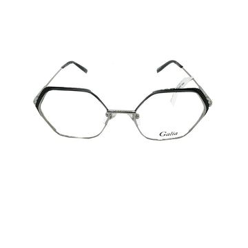 Galia Silver Irregular Metal Full Rim Eyeglasses