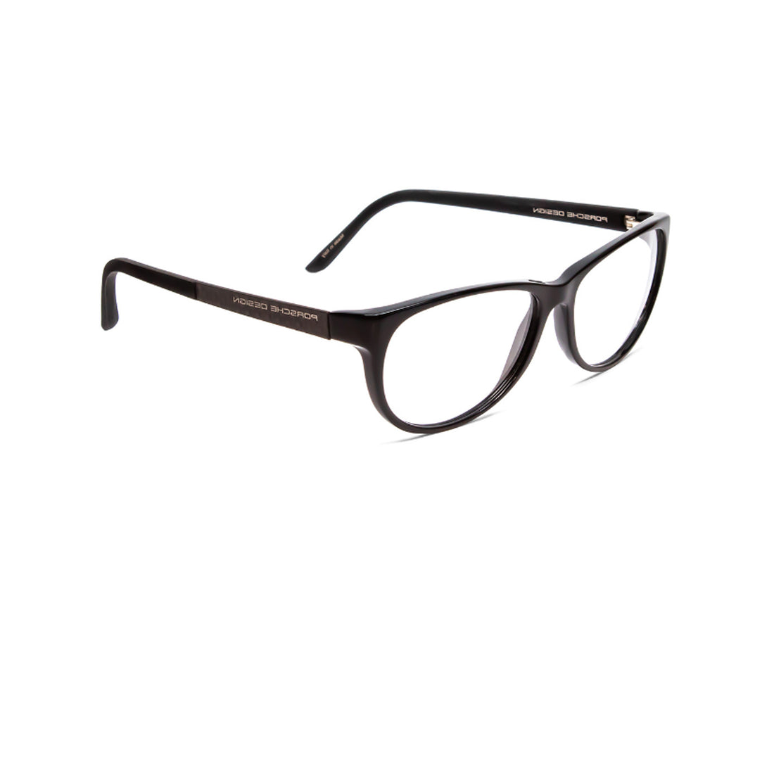 Porsche Design Black Round Acetate Full Rim Eyeglasses P8246-Y23