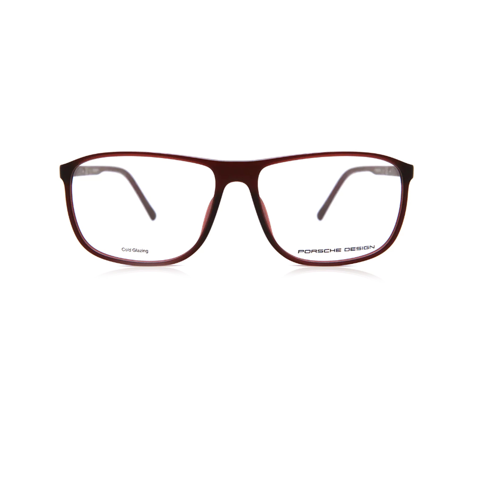 Porsche Design Brown Square Acetate Full Rim Eyeglasses P8278-Y23