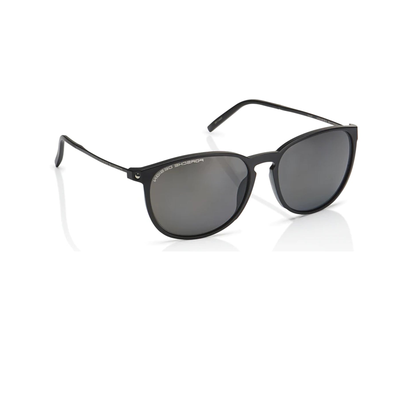 Porsche Design Black Round Acetate Full Rim Sunglasses P8683-Y23