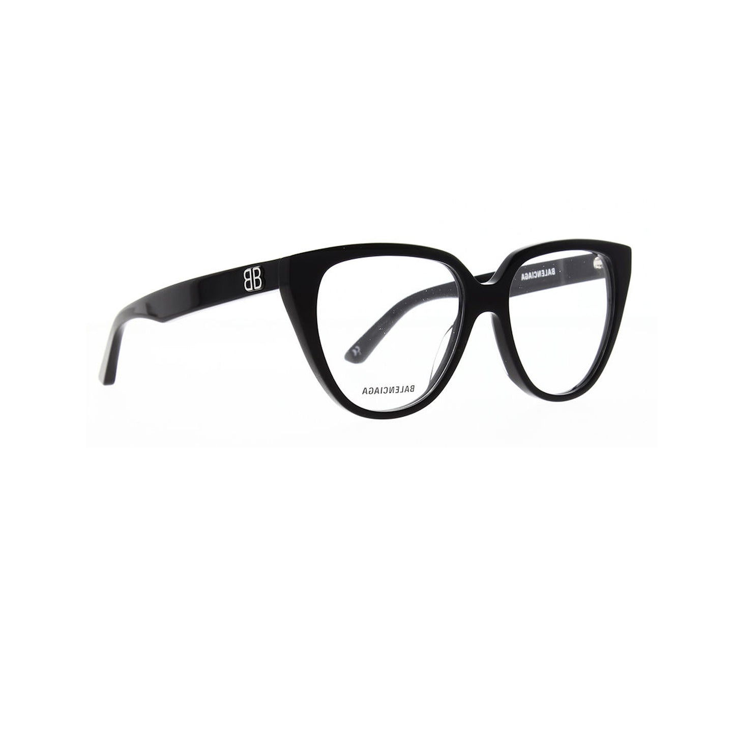 Balenciaga Black Cat-Eye Acetate Full Rim Eyeglasses BB0129O-Y23