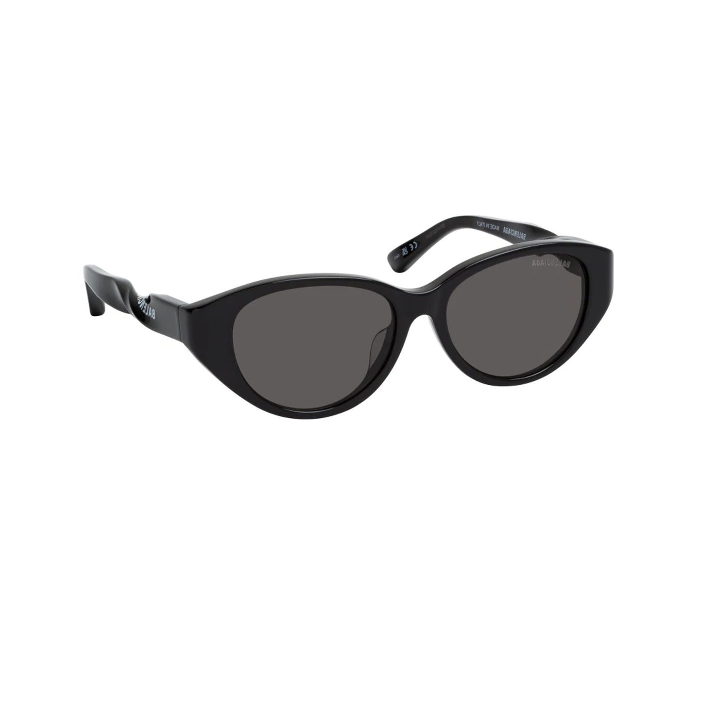 Balenciaga Black Cat-Eye Acetate Full Rim Sunglasses BB0209SA-Y23