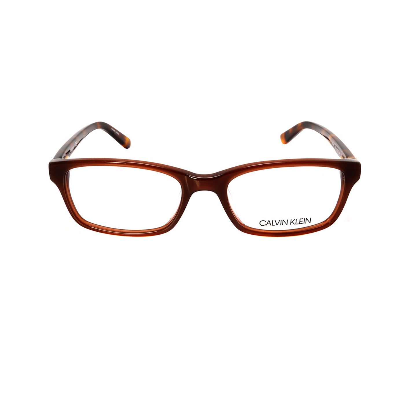 Calvin Klein Brown Square Acetate Full Rim Eyeglasses CK19518-Y23