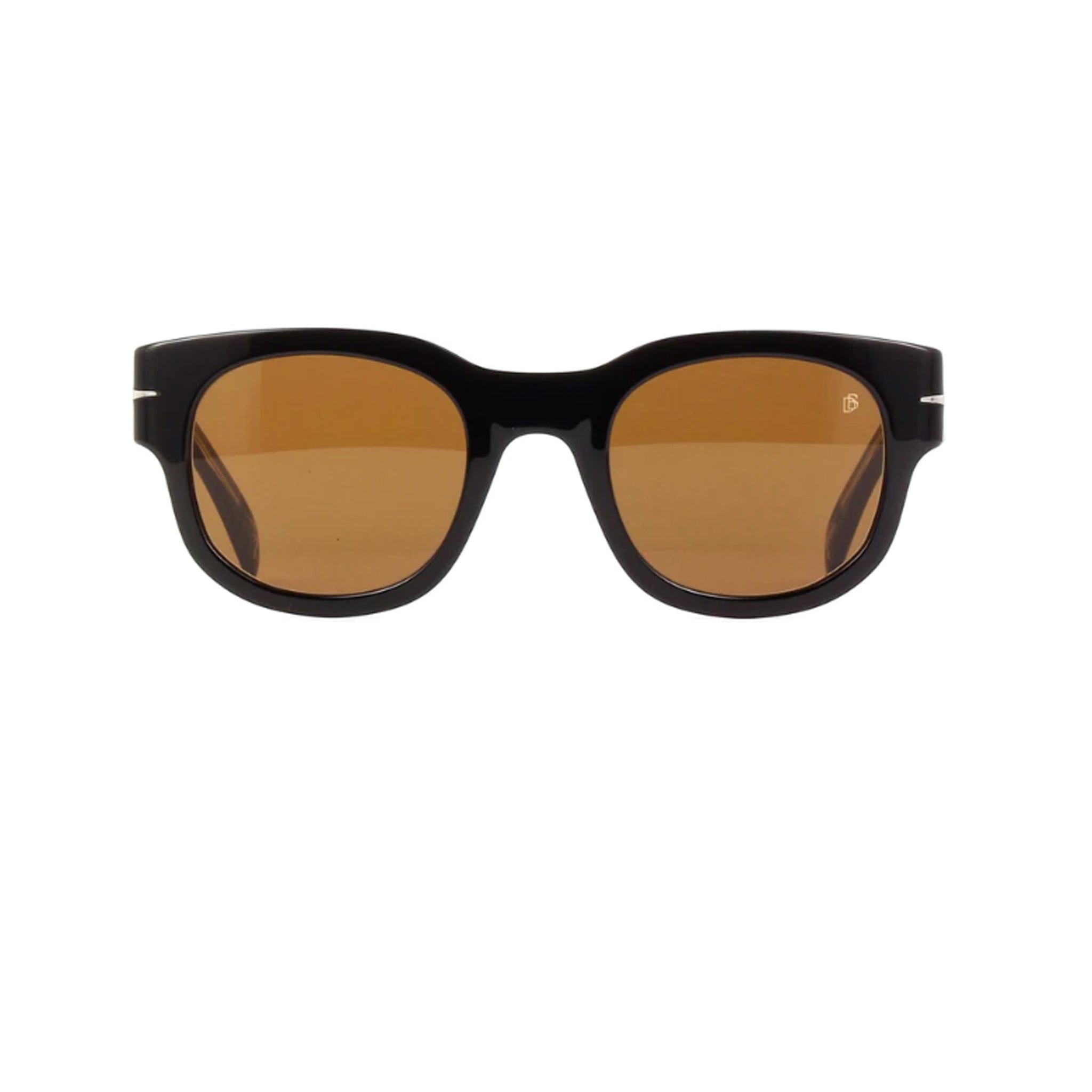 David Beckham Black Round Acetate Sunglasses DB7045/S-Y23