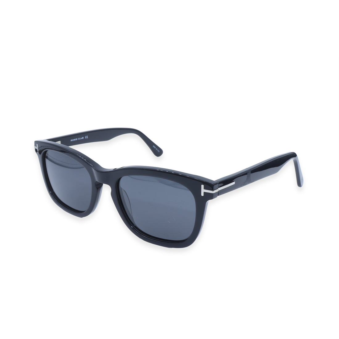 Rossi Club Black Square Acetate Full Rim Sunglasses