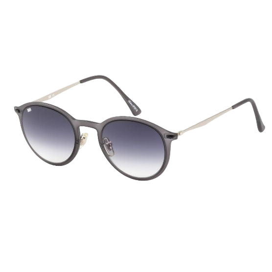 R&B Round Grey Acetate Full Rim Sunglasses