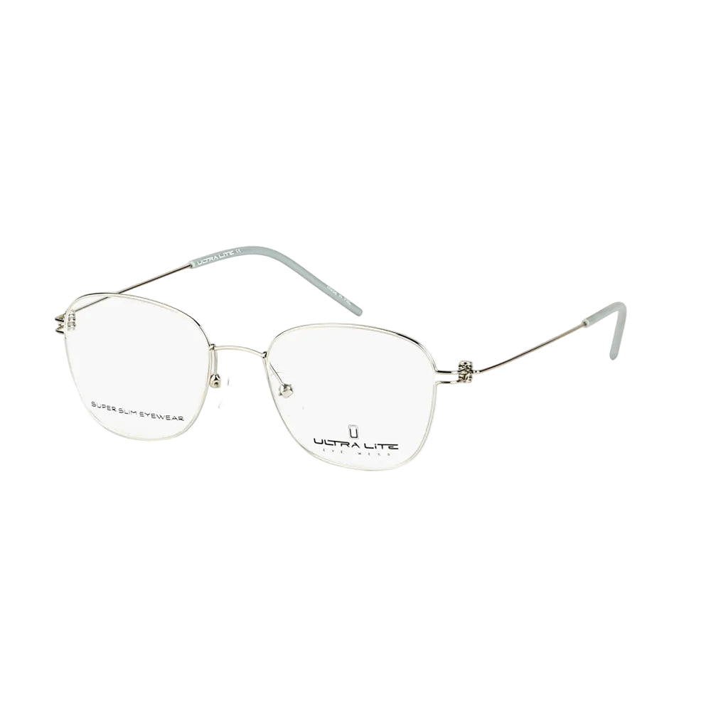 Ultra Lite Silver Square Metal Full Rim Eyeglasses UL918 102-Y20
