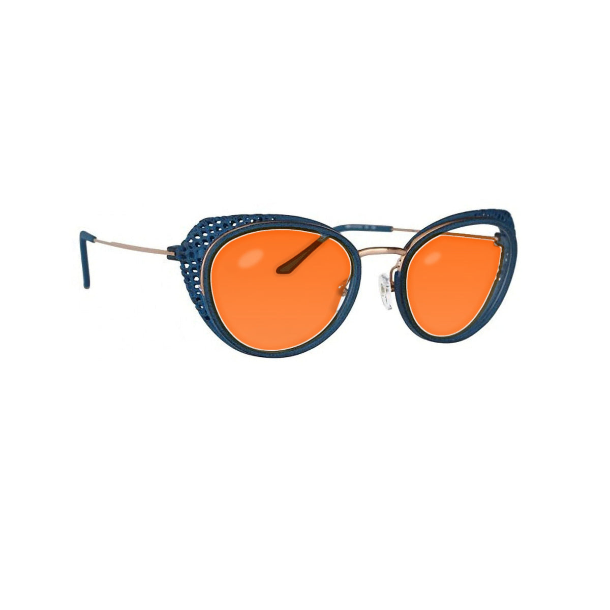 Stepper Titanium Blue Cat Eye Acetate Full Rim Eyeglasses Made In Germany SI50238 Y22 F051 Gamer Edition