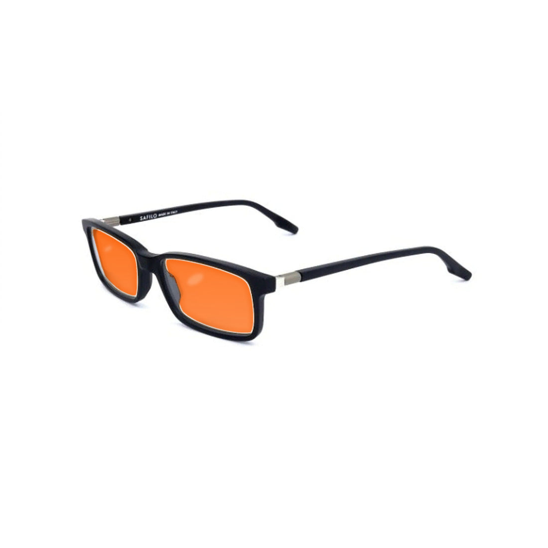 Safilo Lastra Black Rectangle Acetate Full Rim Eyeglasses Gamer Edition